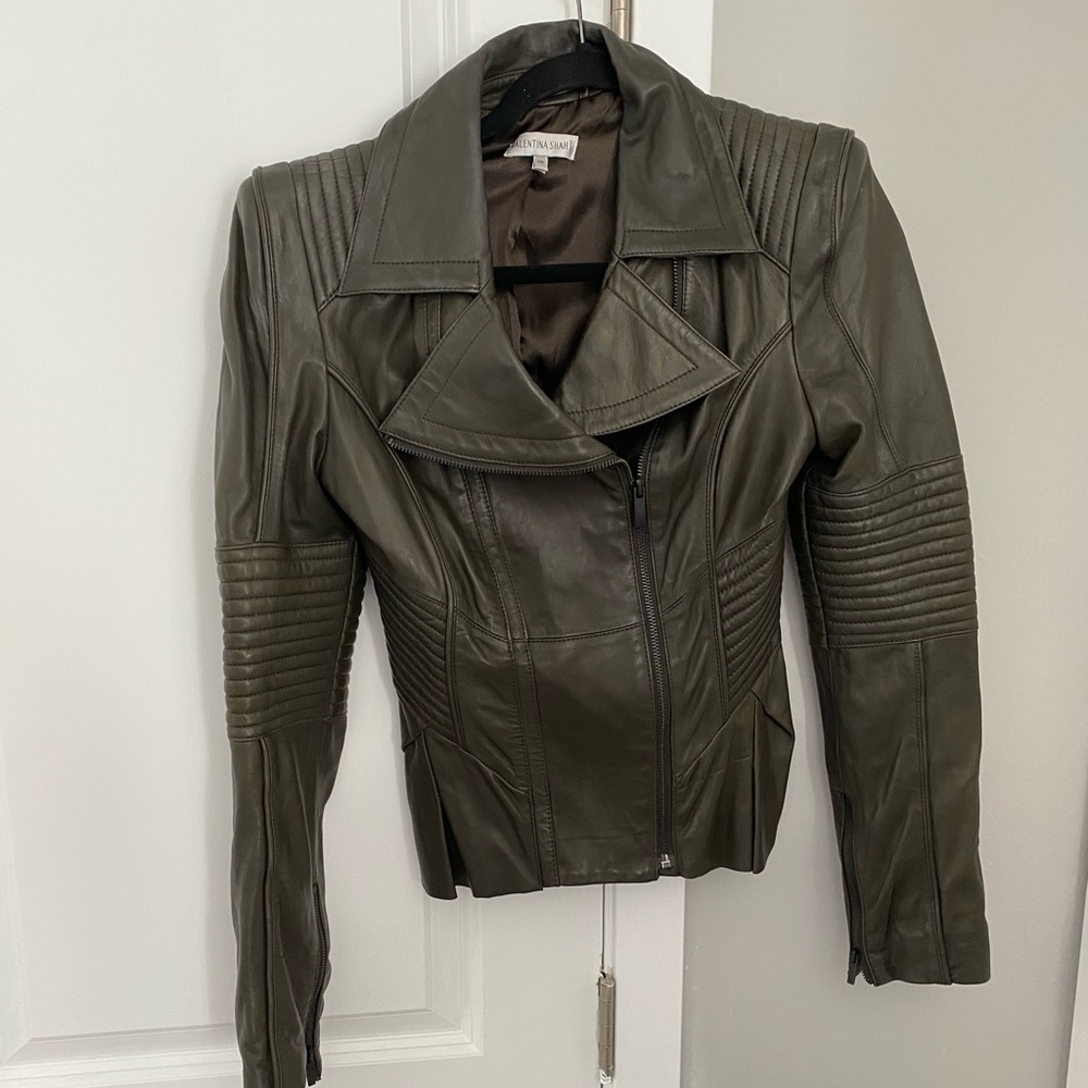 Veronica Shah Leather quilted Jacket